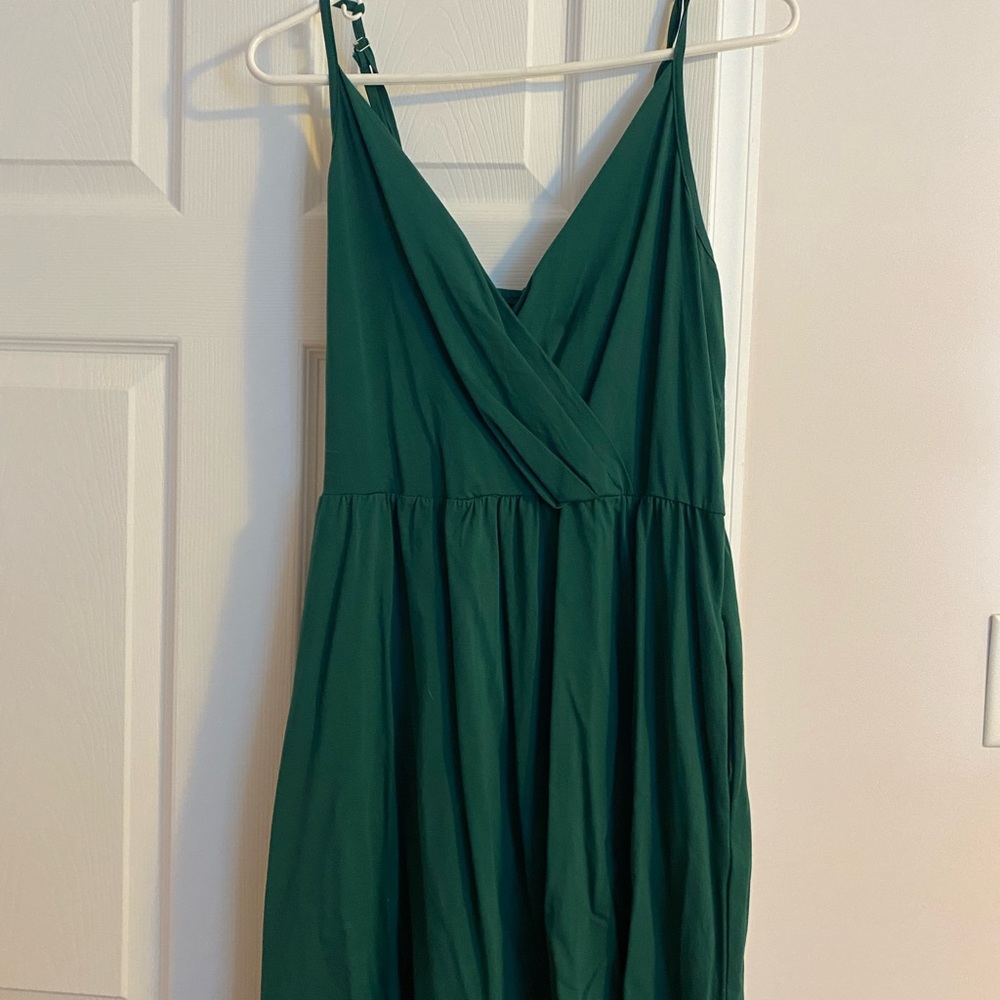 Beautiful summer dress emerald green
